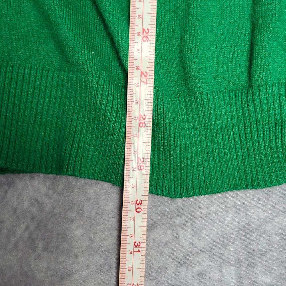 Abercrombie Fitch Sweater Cashmere Blend Mens XXL Green Muscle V Neck Moose - Picture 5 of 9